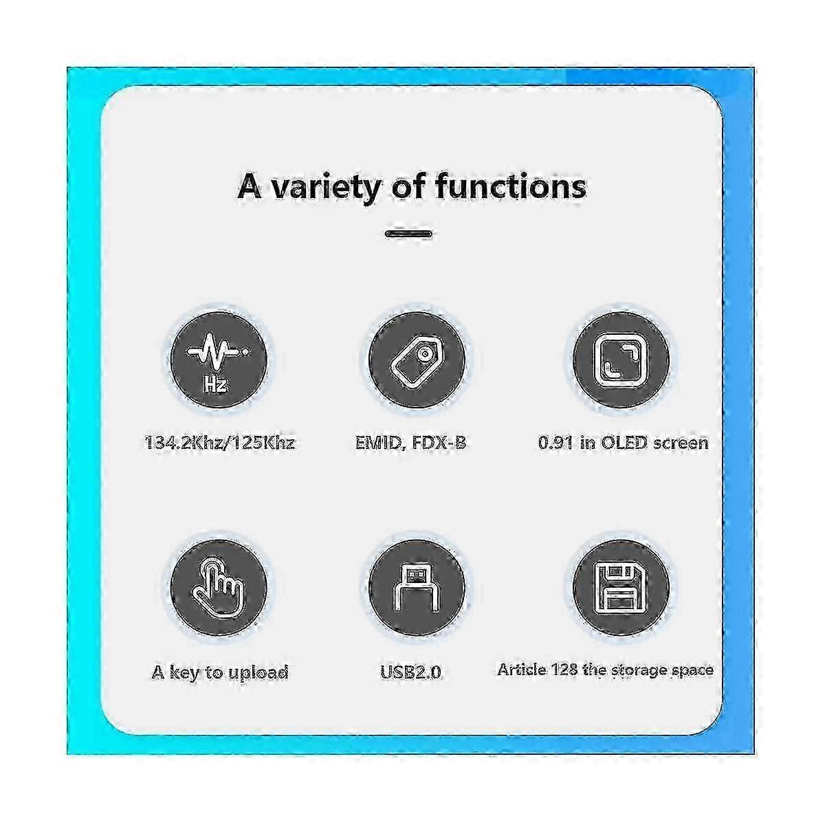 Animal Tag Reader Usb 134.2k Dual Frequency Pet Chip Reader Animal Chip Reader Black