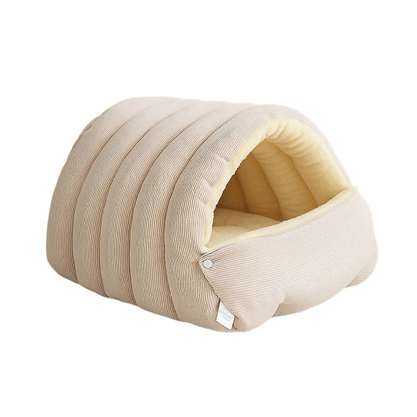 Plush Thickened Cat Bed, Removable Washable, Cozy Enclosed Cat Cave for Winter, Warm, Soft, and Durable for Small Medium Pets