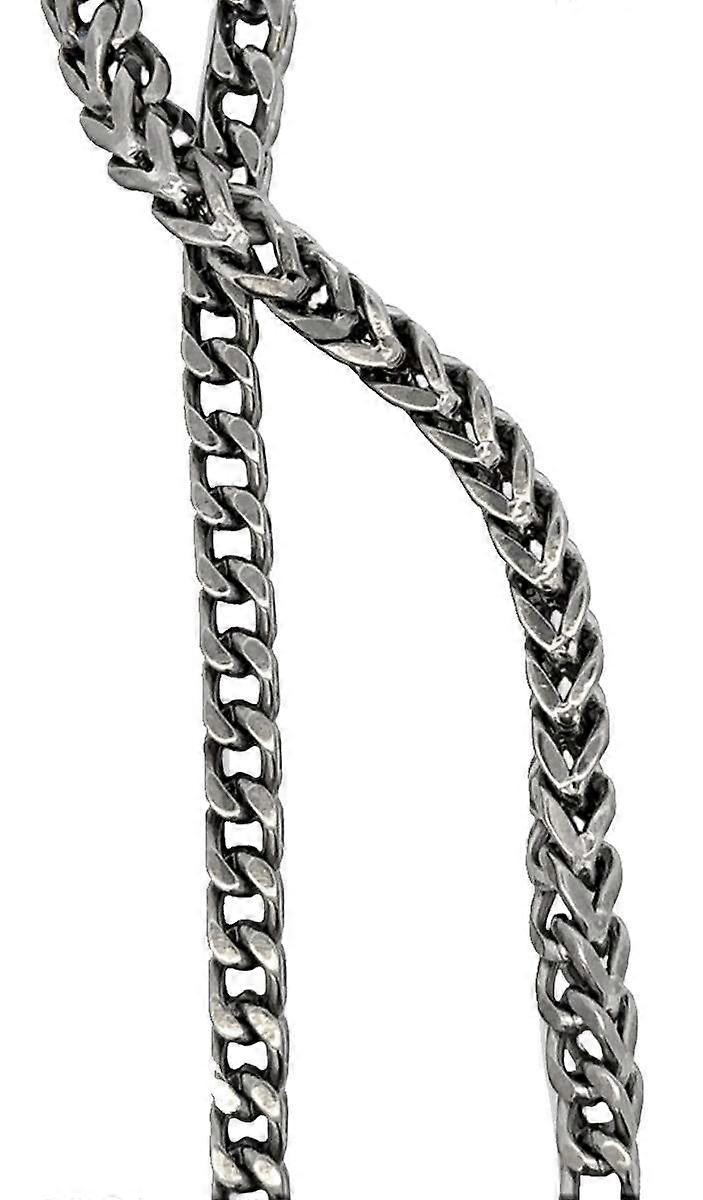 Ti2 Titanium Square Wheat Chain - Silver
