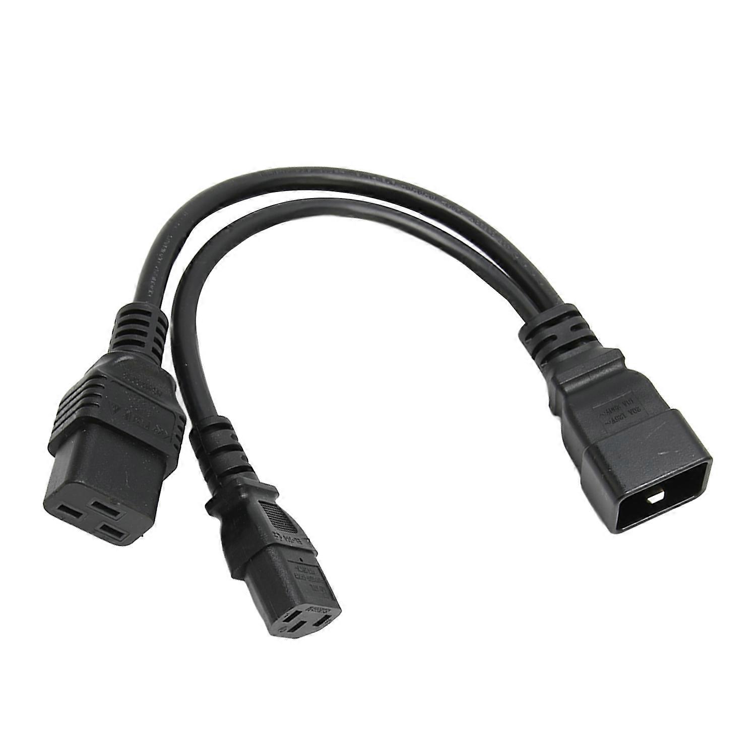 IEC320 C19 IEC320 C13 to IEC320 C20 Power Cord Professional Standard Y Splitter Cable for Computer H