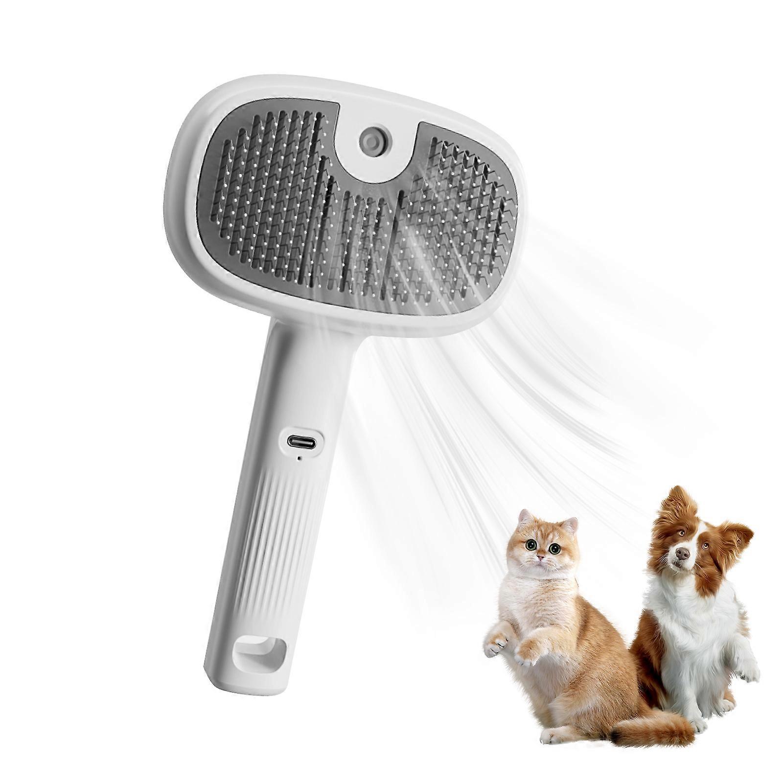 Against Slip Pet Grooming Sprinkle Brush 2 Modifiable Sprinkle Configuration 55ml Cistern For Hair Moisturizing Care Multicolor