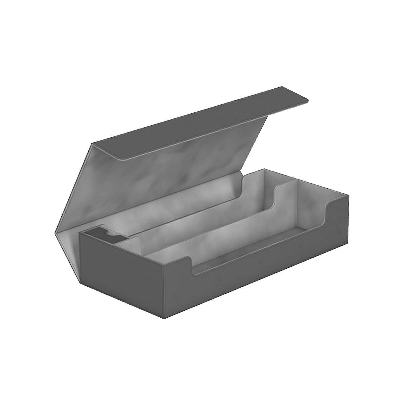 بو الجلود سطح السفينة لعبة بطاقة مربع البطاقات الممغنطة حماية حالة للعب الورق، بطاقة تخزين مربع بطاقة التداول حمل مربع الرمادي