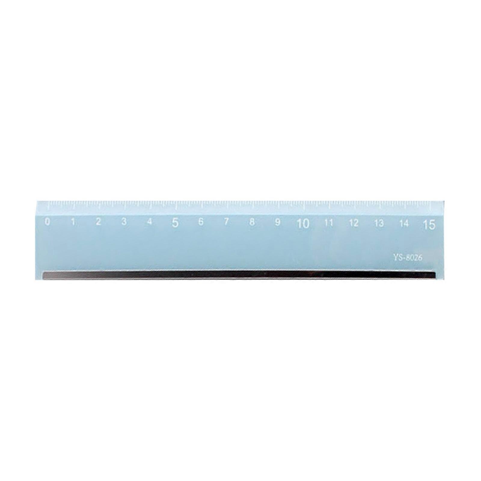 15cm Transparent Scale Ruler Double Measurement For Students Designers Drawing Tool Multicolor