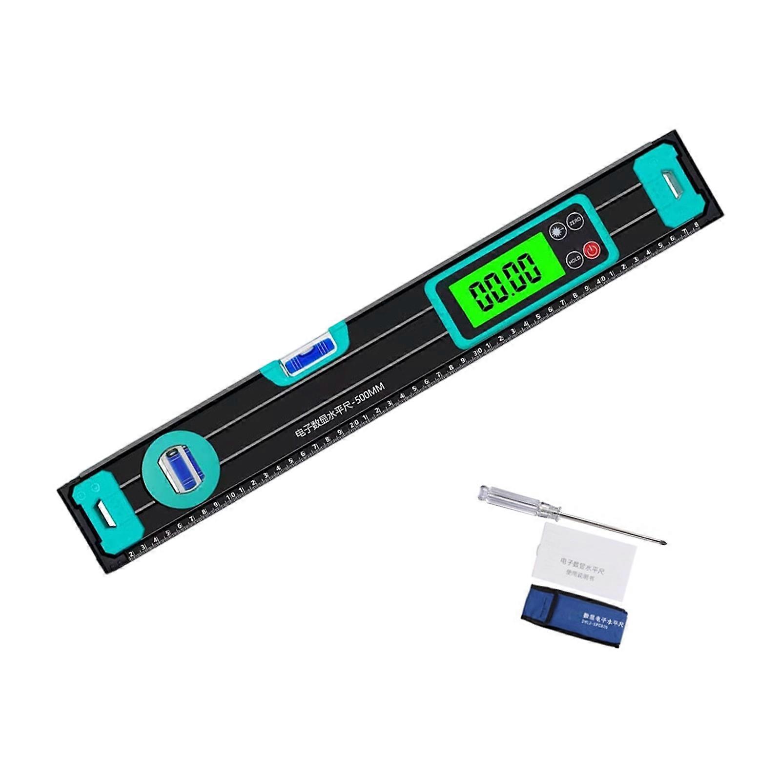 20/30/40/50cm Digital Level Ruler Protractor Backlit Display Inclinometer Magnetic Base Bubble Level Angles Finders Gauges  500MM