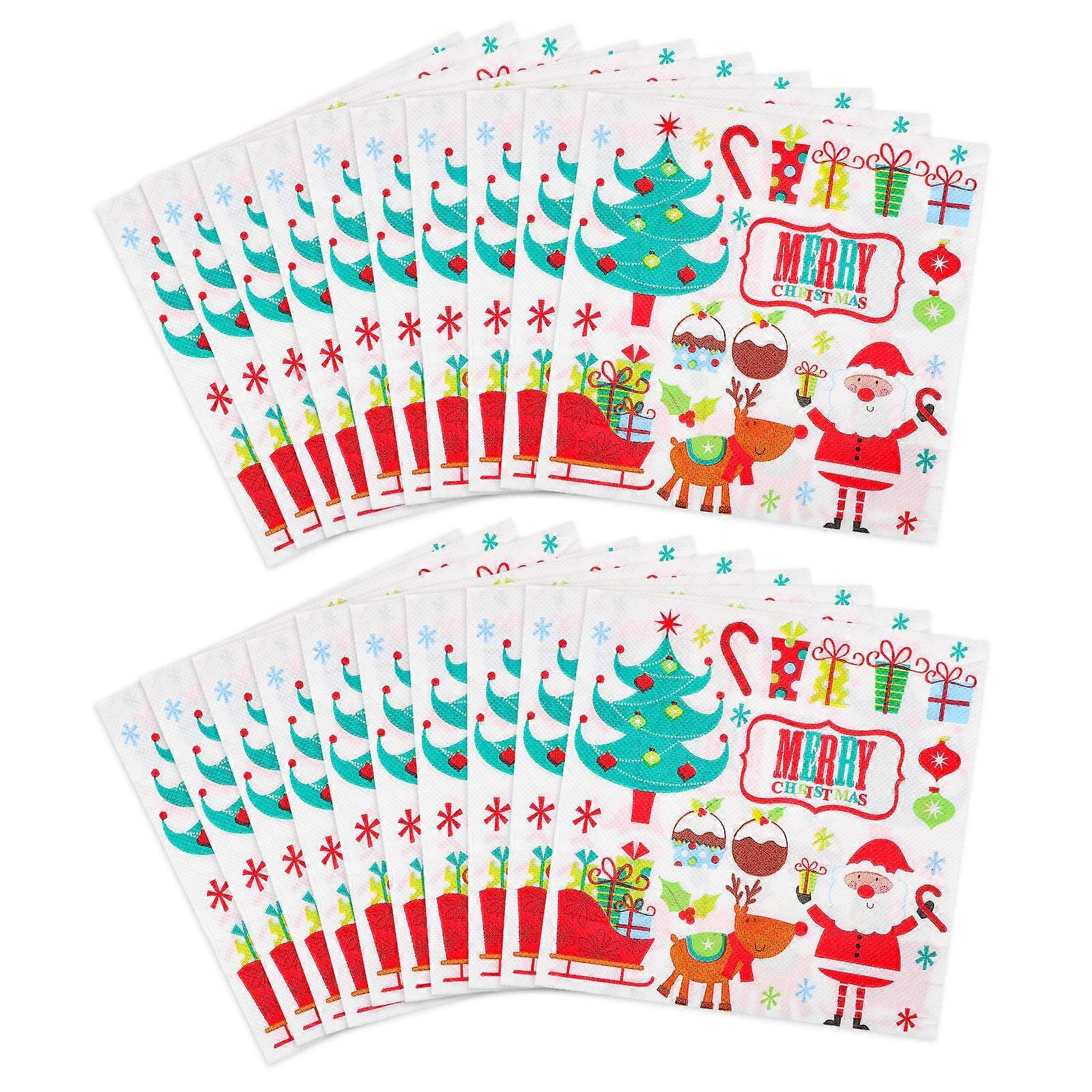 Engangs julepapirservietter til festbruk 20 stk. juledekorasjon