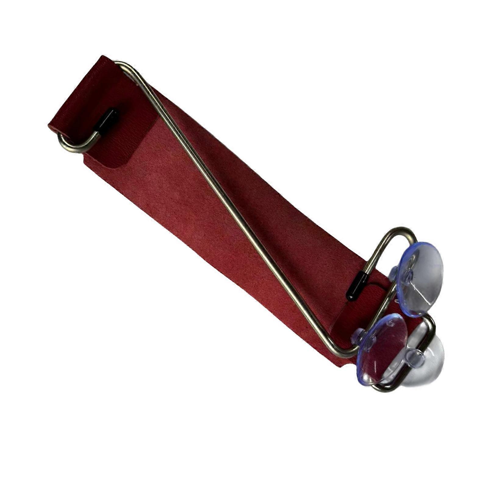 Portable Foldable Guitar Rest With Z Shape Metal Frame And Ergonomic Design For Comfortable Playing  Red