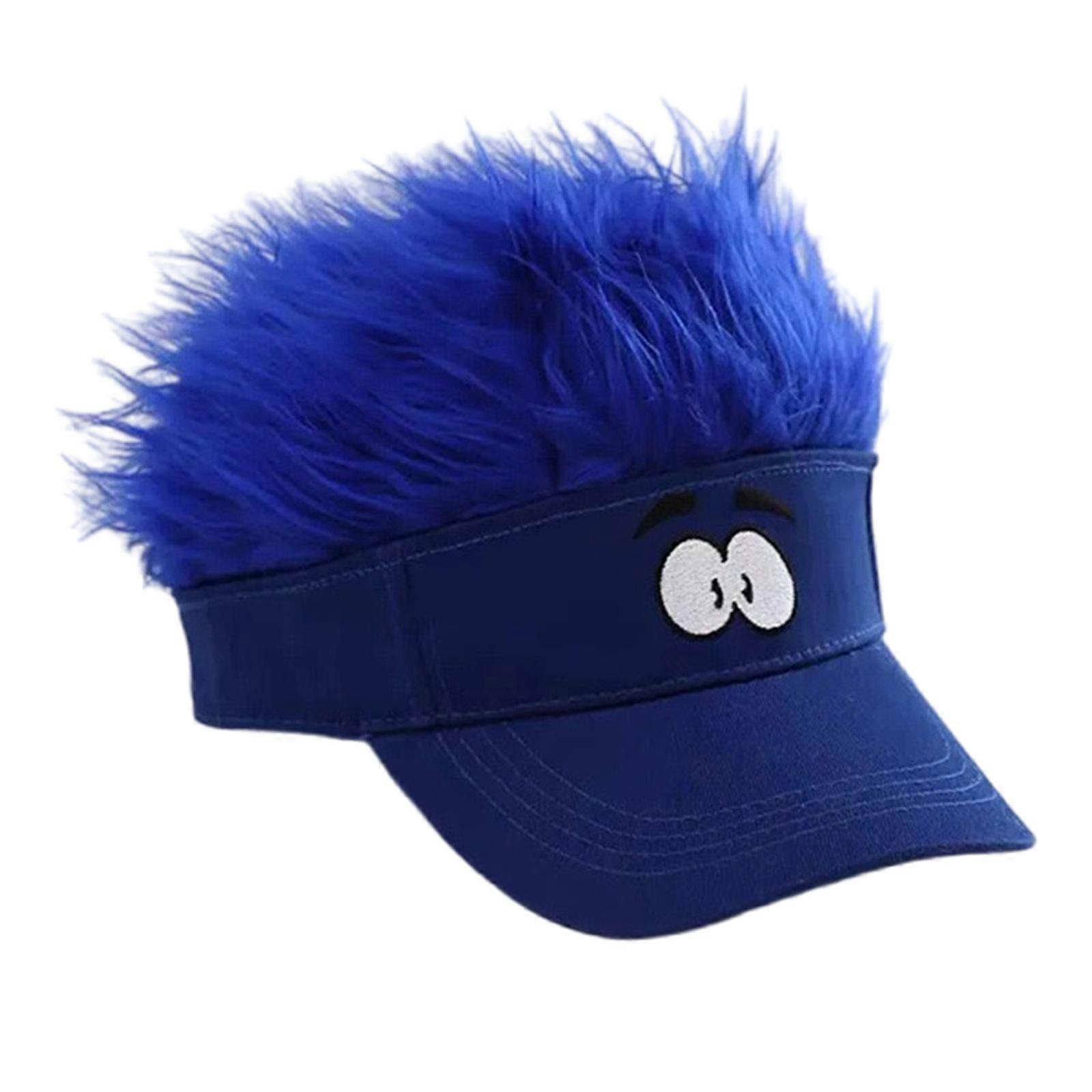 Wig Baseball Cap Funny Novelty Hat For Parties Festivals And Cosplay Event Adjustable Breathable Design Multicolor