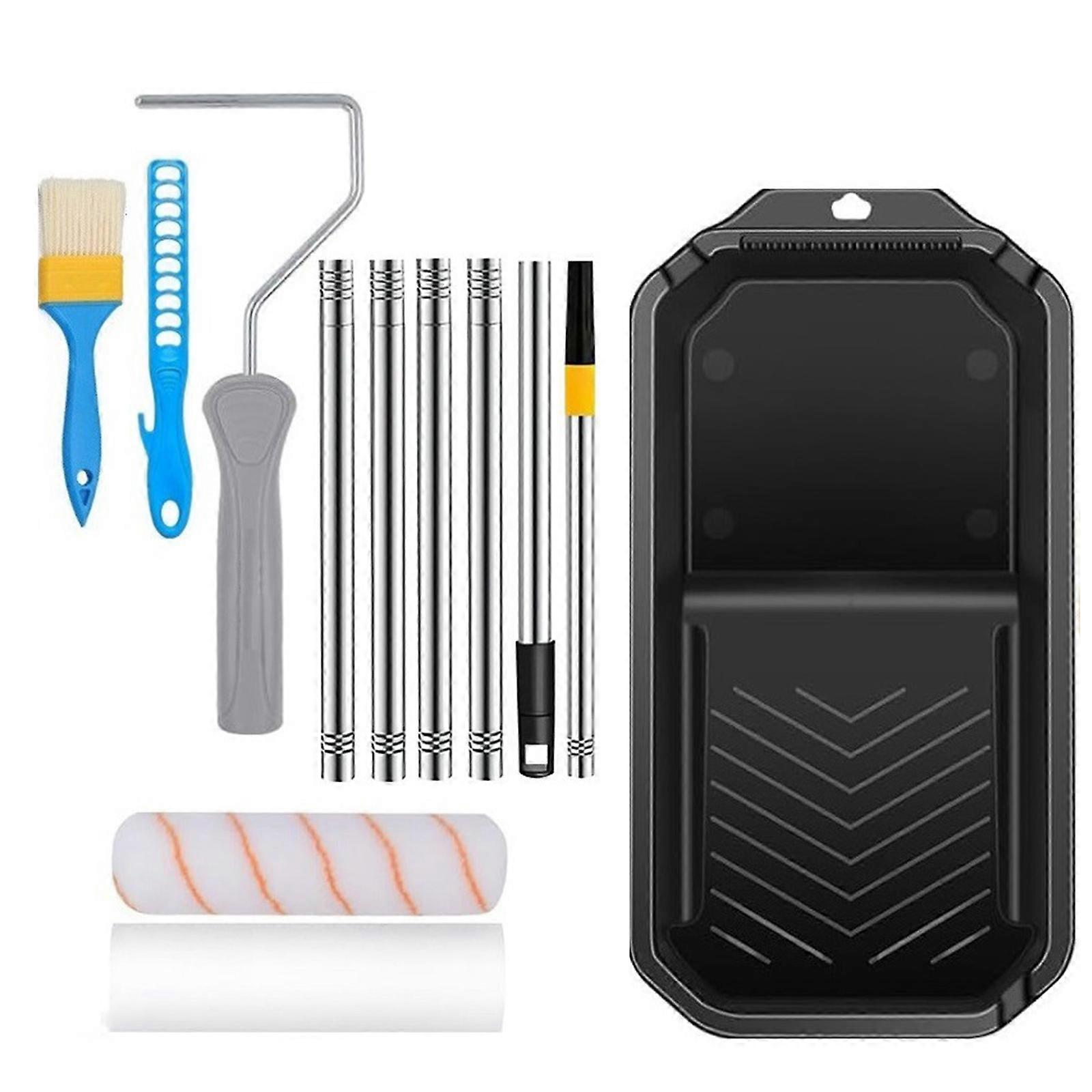 Small Paint Rollers Set with Microfiber and Foam Rollers Portable Accessory for Multipurpose Painting Needs Use Multicolor