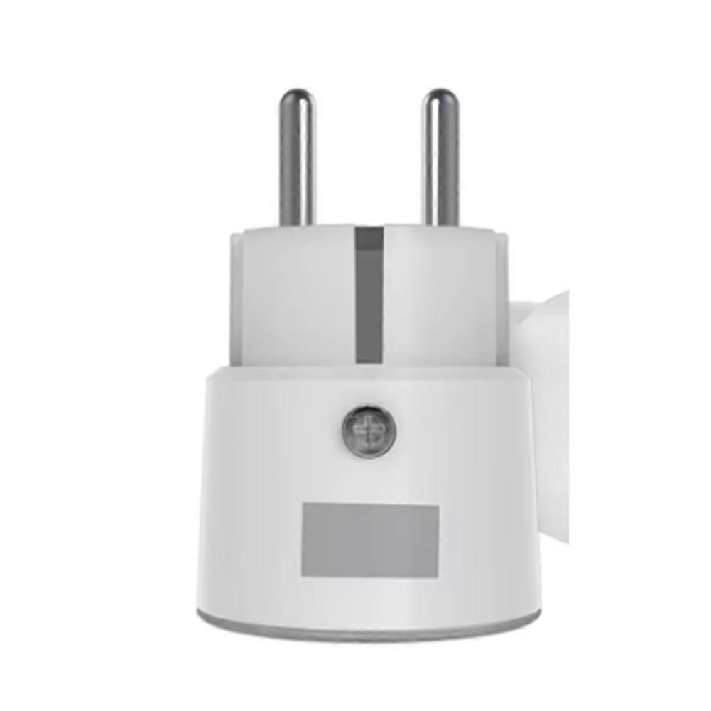 Tuya Wifi Smart EU Plug 16A with Power Monitor Function Wireless App Voice Remote for Alexa Google Home Gray & White