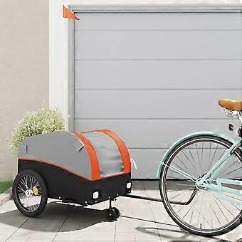 Bike Trailer Black and Orange 45 kg Iron