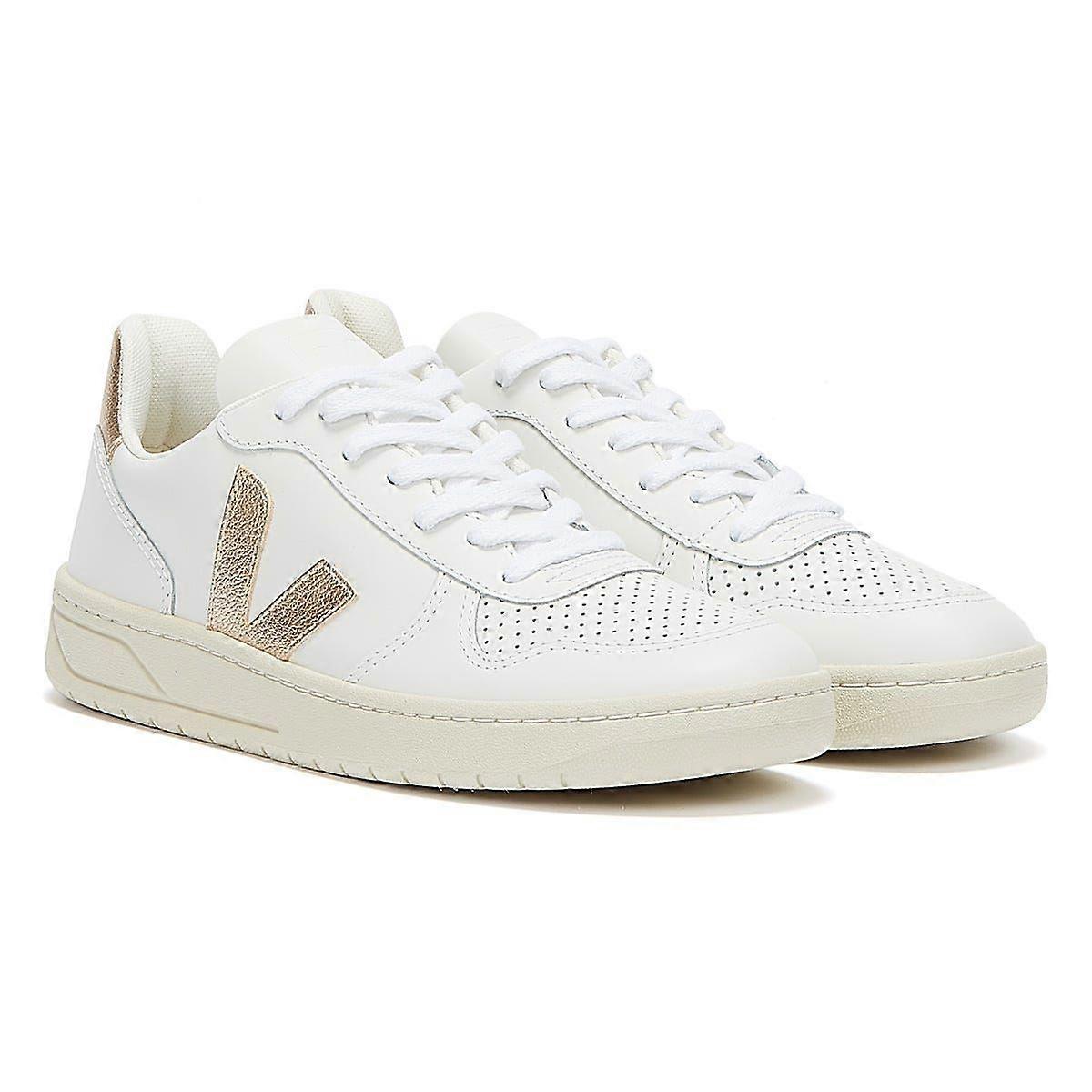 Veja V-10 Leather Womens Extra White / Platine Trainers