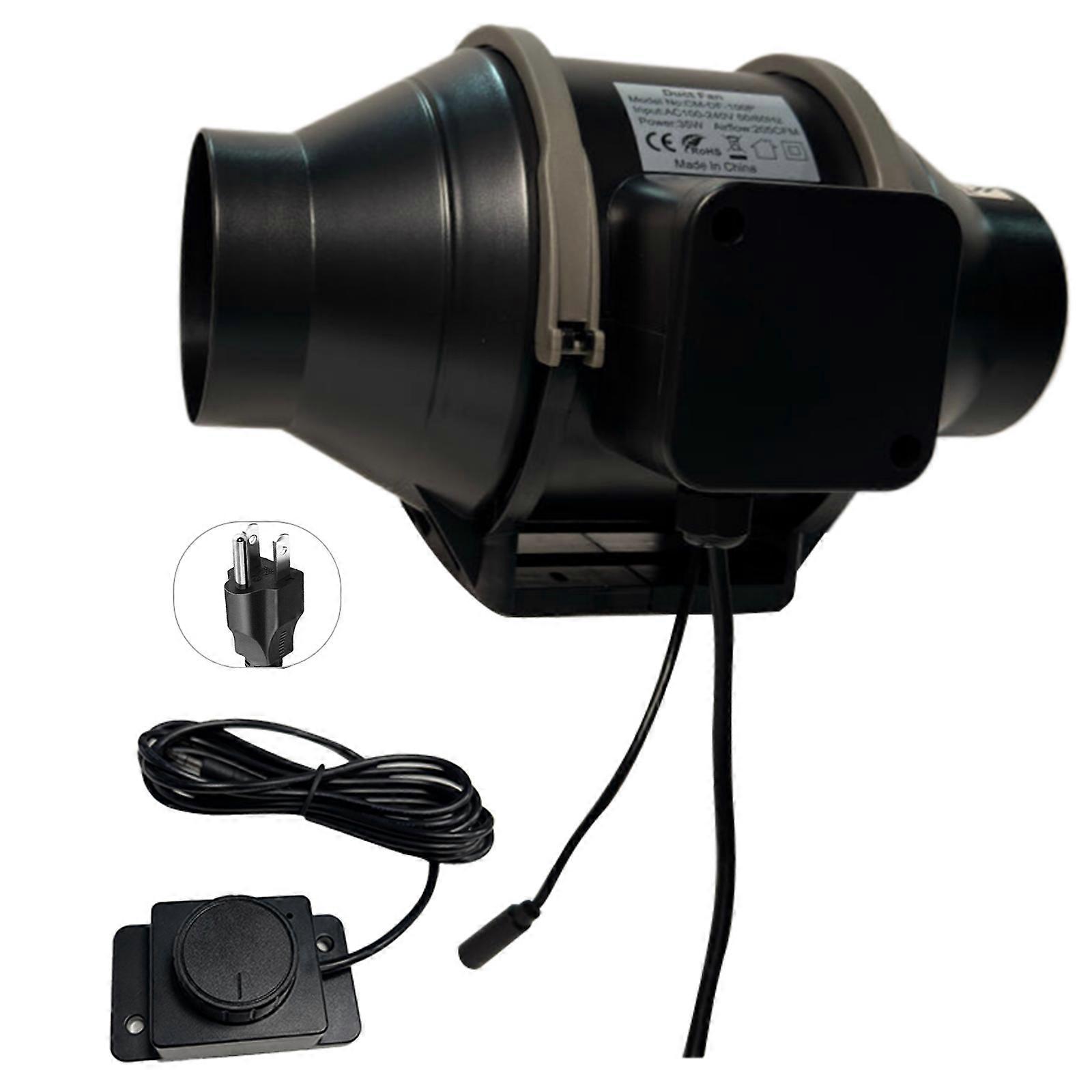 Energy Efficient Fan With Variable Rate Quiet Operation Inline Duct Fan For Indoor Plant Cultivation Multicolor