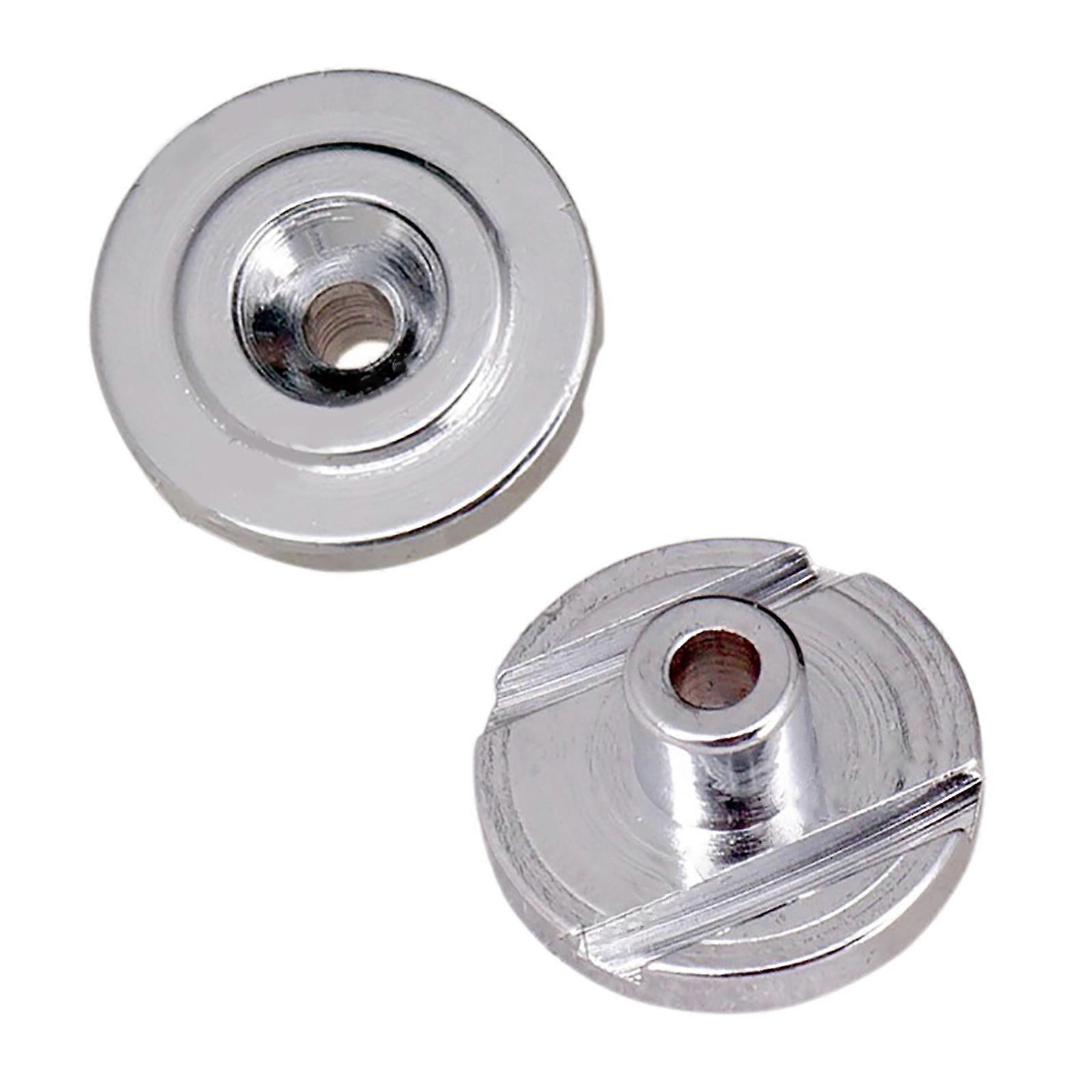 2Pcs Round Slotted Guide Trees With Mounting Screw Electric Bass String Retainer Guide Tree Replacement Accessory  Silver