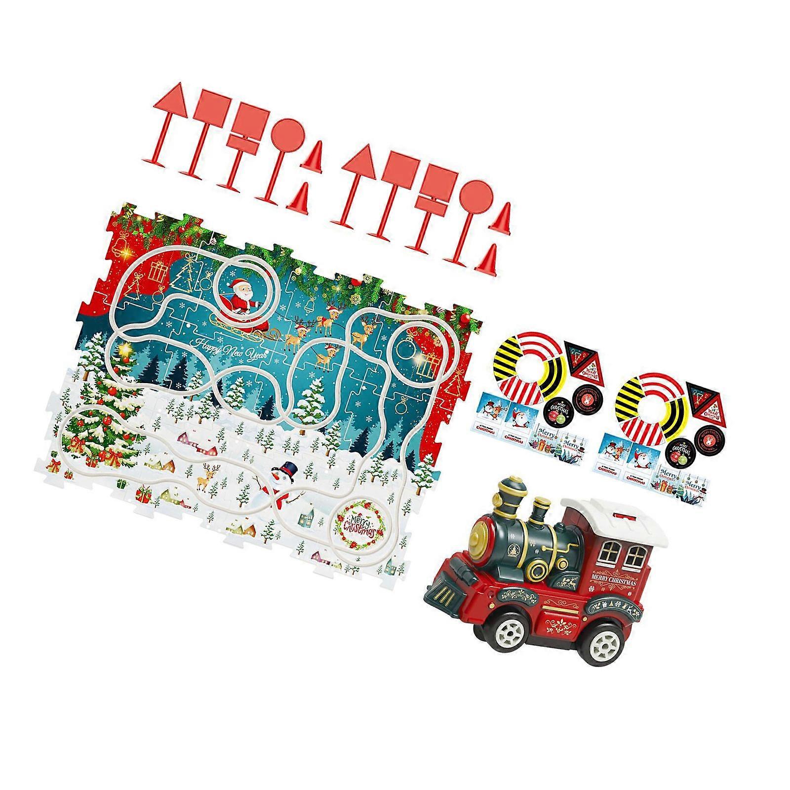 Kids Adventure Puzzle Track Toy Set Interactive Train Game for Children 3+ Toddlers Christmas Train and Track Set Multicolor