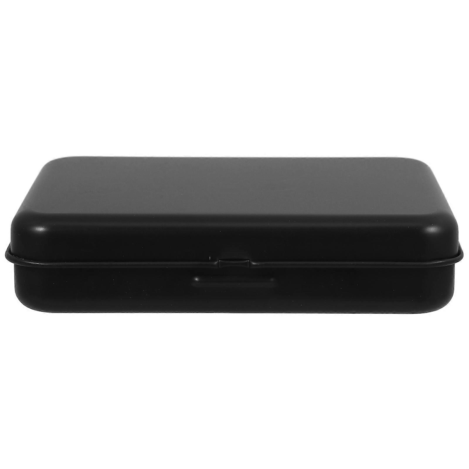 Iron Storage Box with Lock for Travel Portable Tin Case