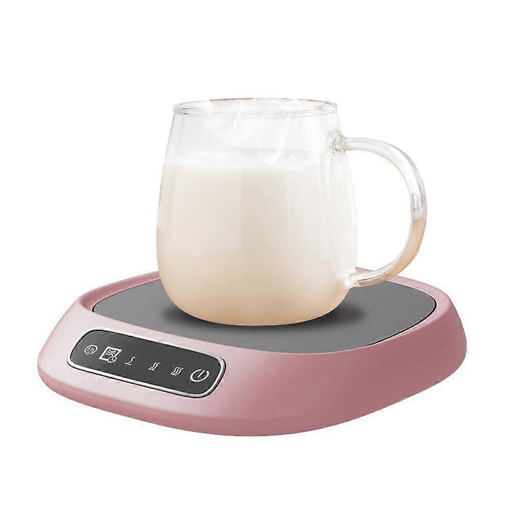 Coffee Mug Warmer with Three Temperature Settings, Fast Heating and Auto Shut Off for Desk and Home, Pink
