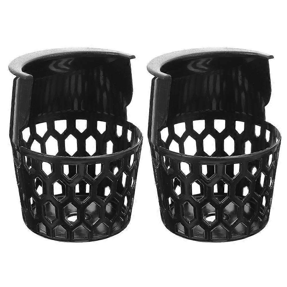 Black Pool Table Basket Plastic for Storage 6Pcs Billiard Net Bags