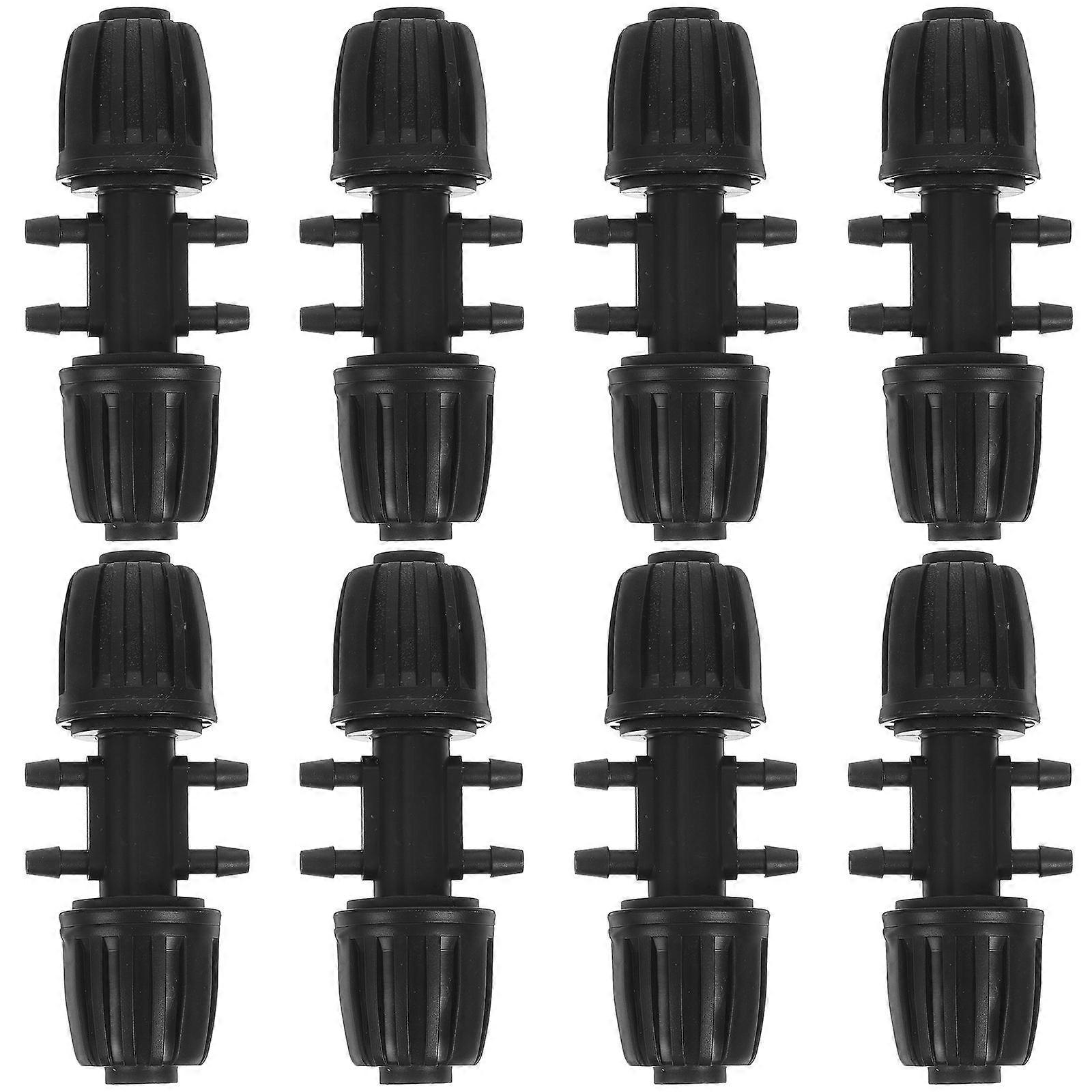 Durable PP Hose Fittings for Connecting Drip Irrigation Systems with Efficient Water Control 8pcs