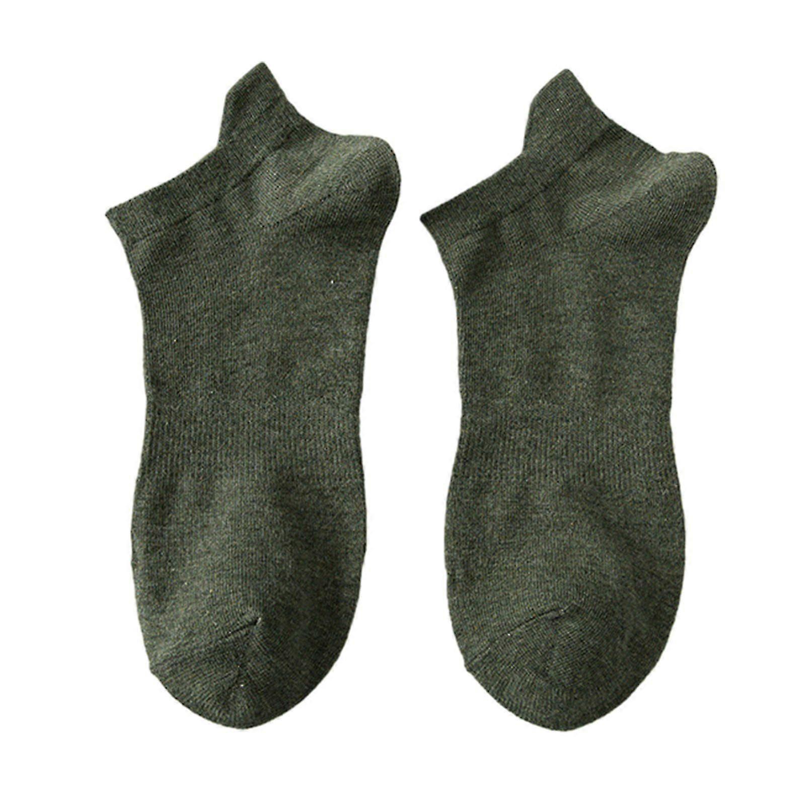 1 Pair Men Boat Socks Low-cut Shallow Cotton Solid Color High Elasticity Anti-slip Soft Sweat-absorption Anti-shrink Sports Short Invisible Socks