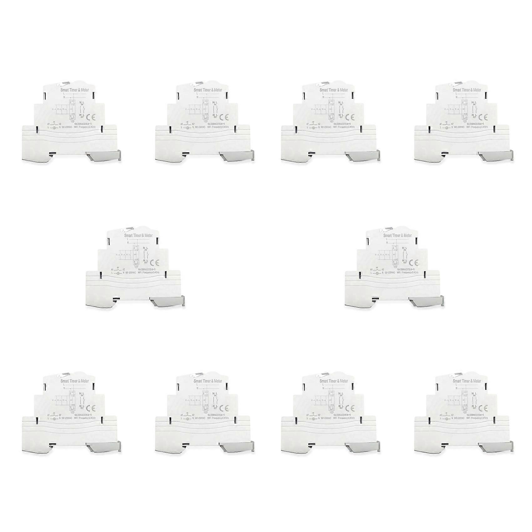 10X ATMS 1602Z Smart Switch 16A Din Rail 1P Remote Control Timing Switch Smart Wireless Switch 220V Timing Switch