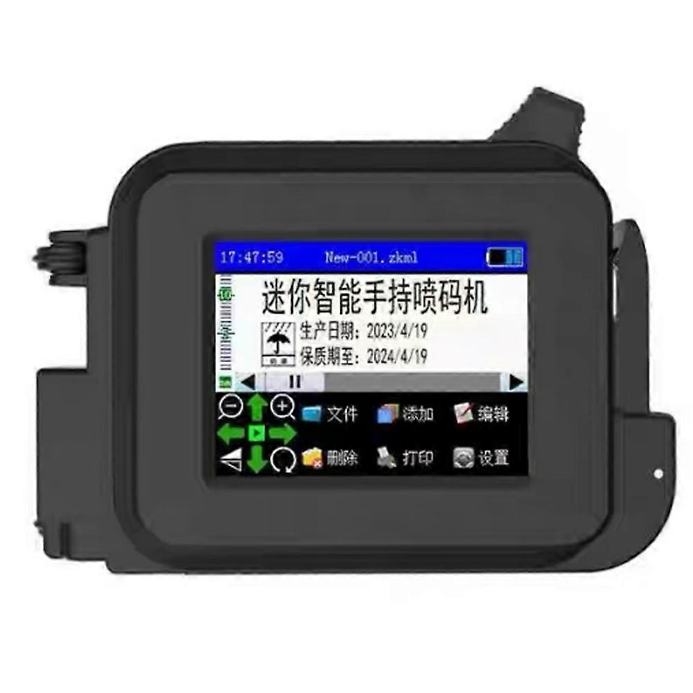 12.7mm Portable Printer Handheld Inkjet Printer Text QR Barcode Image Batch Number Logo Image Coding Machine EU Plug