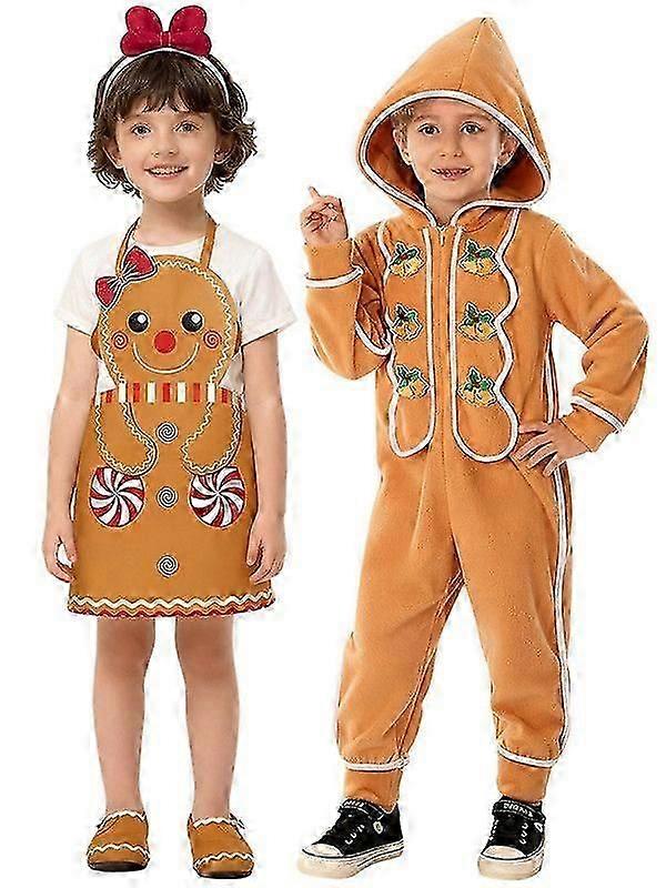 Jouluinen piparkakkumies cosplay-lasten esitysasut