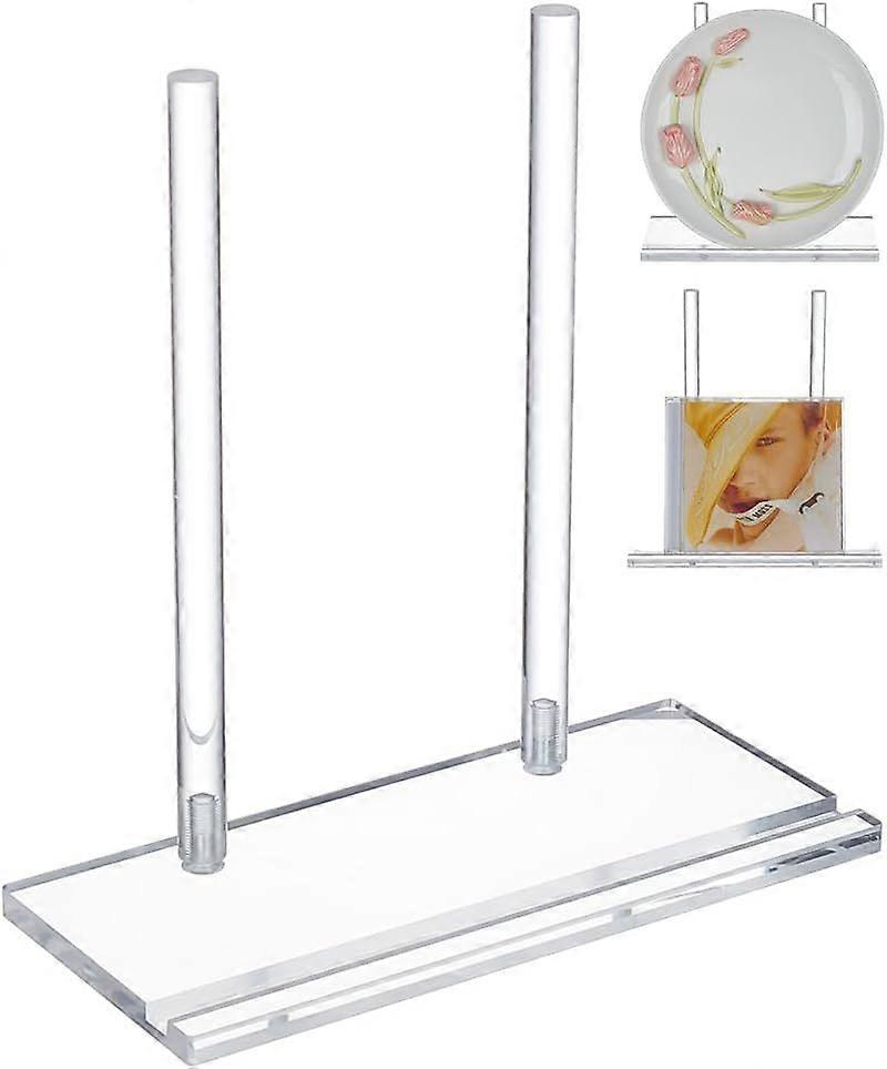 Clear Tabletop Acrylic Book Display Stand 7.83 x 3.5 inch Acrylic Display Easel Artwork Storage Rack for Displaying Pictures/Books/Notebooks/Magazine/