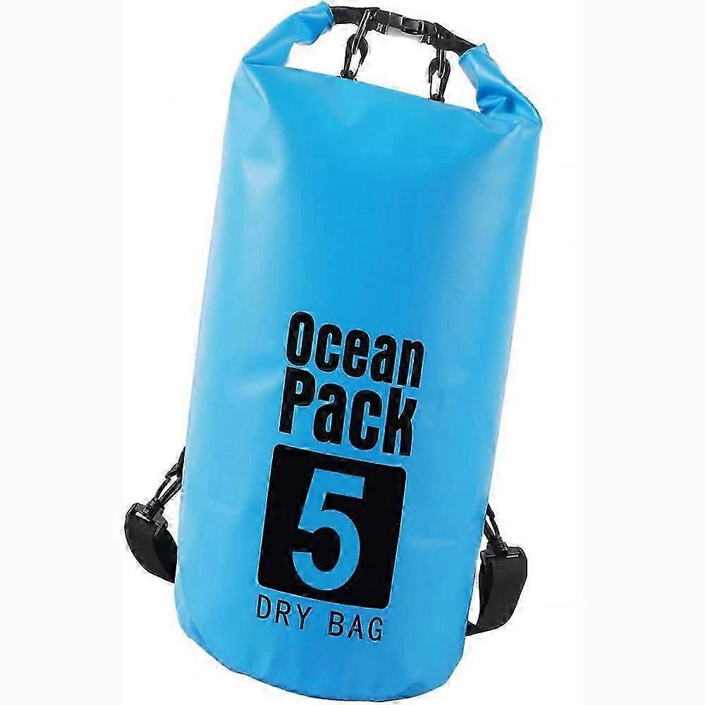 Waterproof bag - light blue 5 liters single shoulder