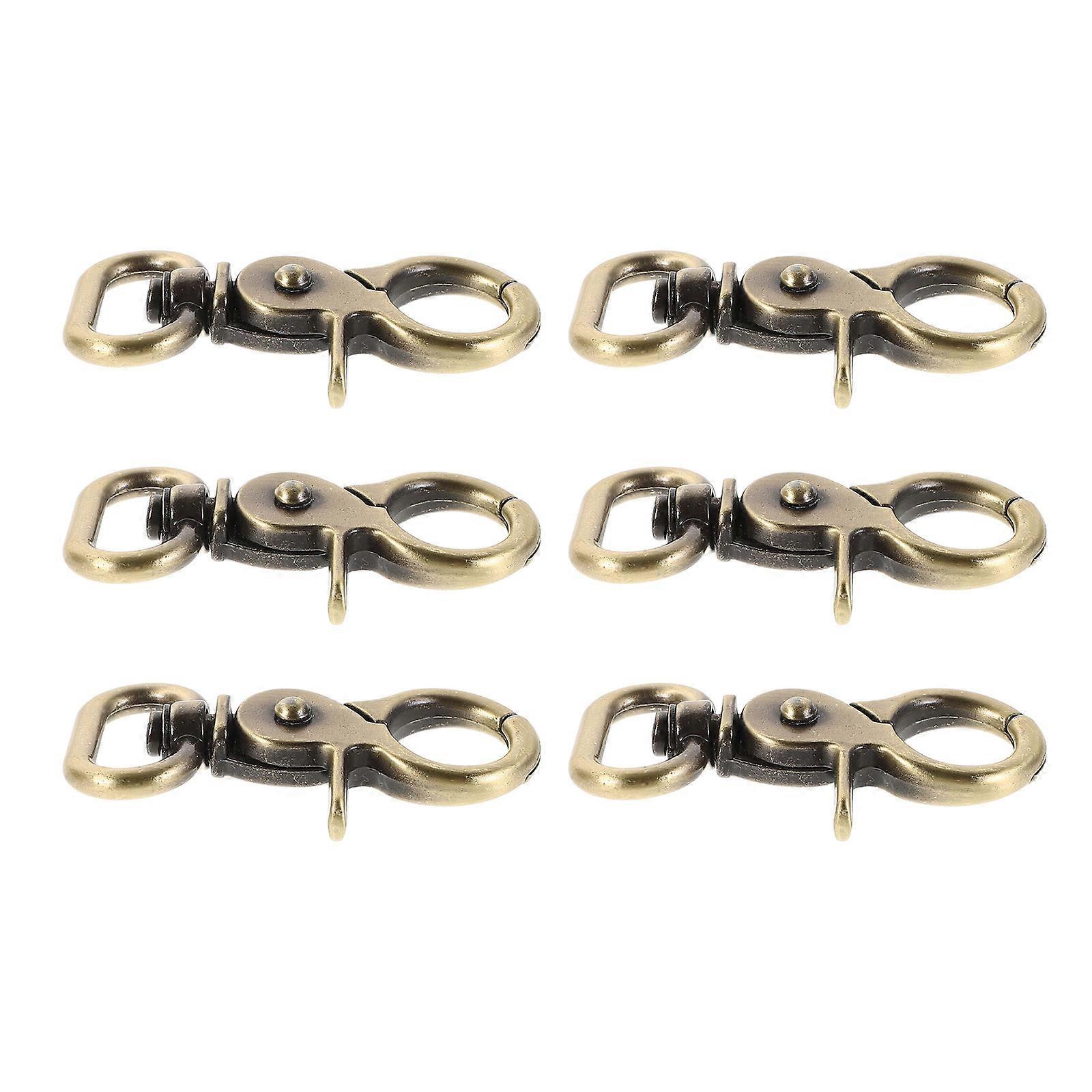 6pcs Metal Swivel Snap Hooks Trigger Snaps for DIY Bag Making Clasps Connection Hooks