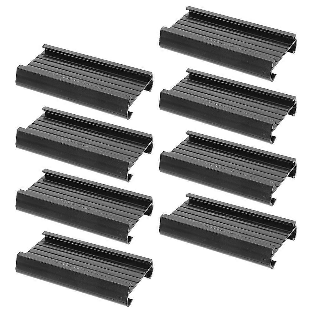 8pcs PVC Shelf Label Holders for Wire Shelving Storage Bins Fabric Cubes and Library Shelves