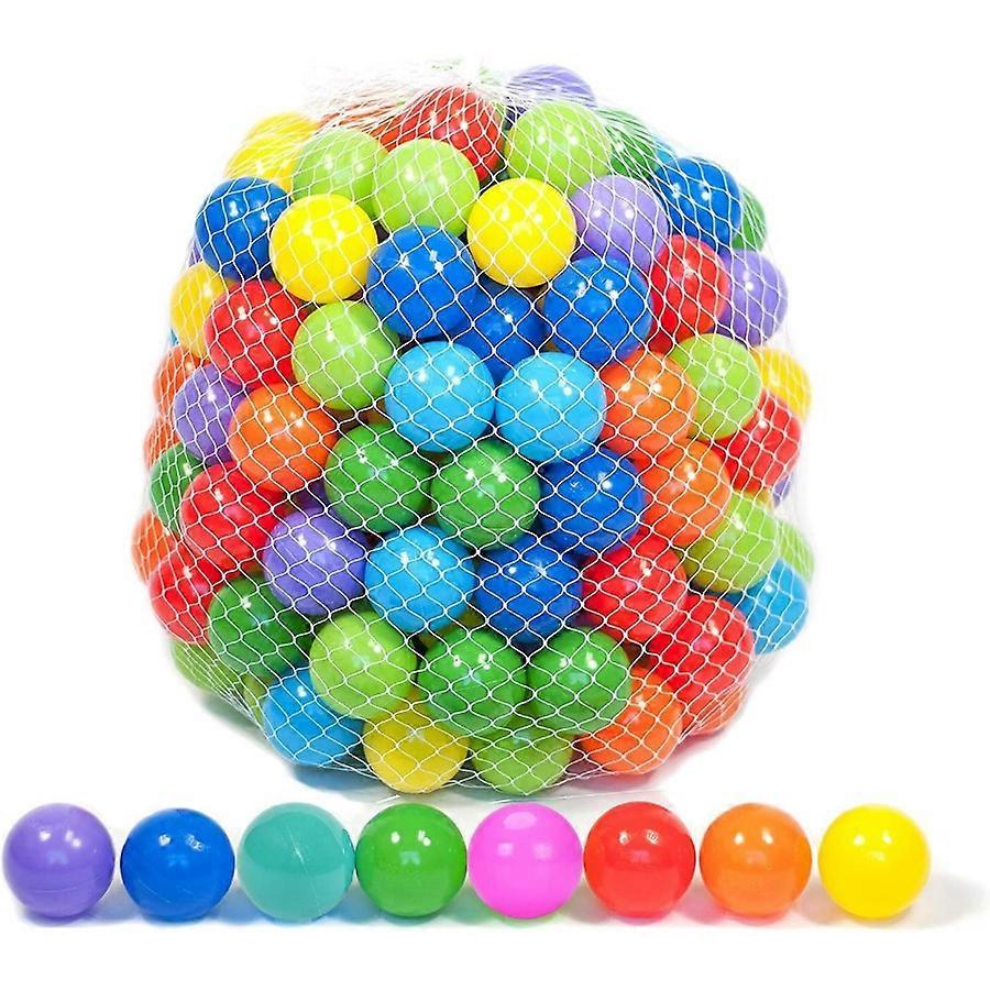 Soft Plastic Mini Ball Pit Balls 200 Count w 8 Vibrant Colors Crush Proof No Sharp Edges Non Toxic Phthalate and BPA Free for B