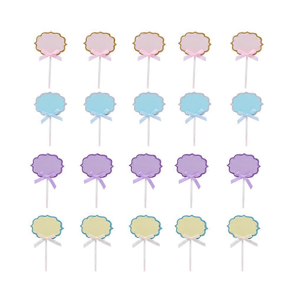 Birthday Cake Insert Cards Cake Toppers for Decoration 40Pcs Assorted