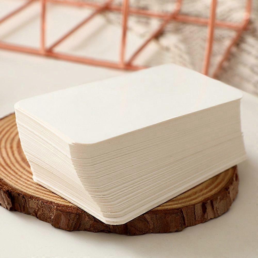 100pcs/box Retro Double-sided Blank Kraft Paper Card Word Card Message Card DIY Postcard Gift Greeting Invitation Card