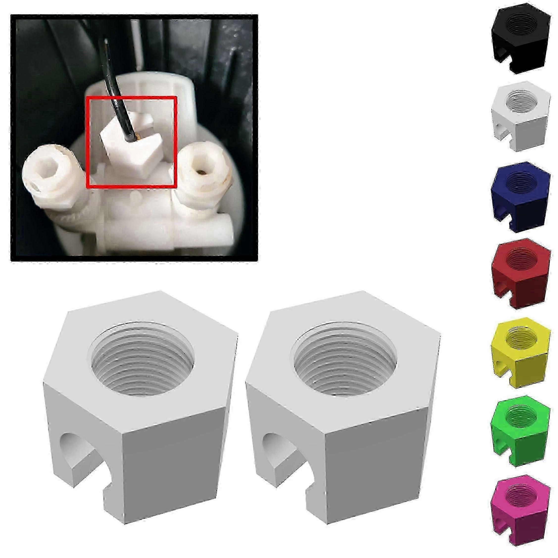 2 x Replacement Nut Suitable for Sodastream Crystal 1.0 2.0 Replacement Part Fastener Nut (White)