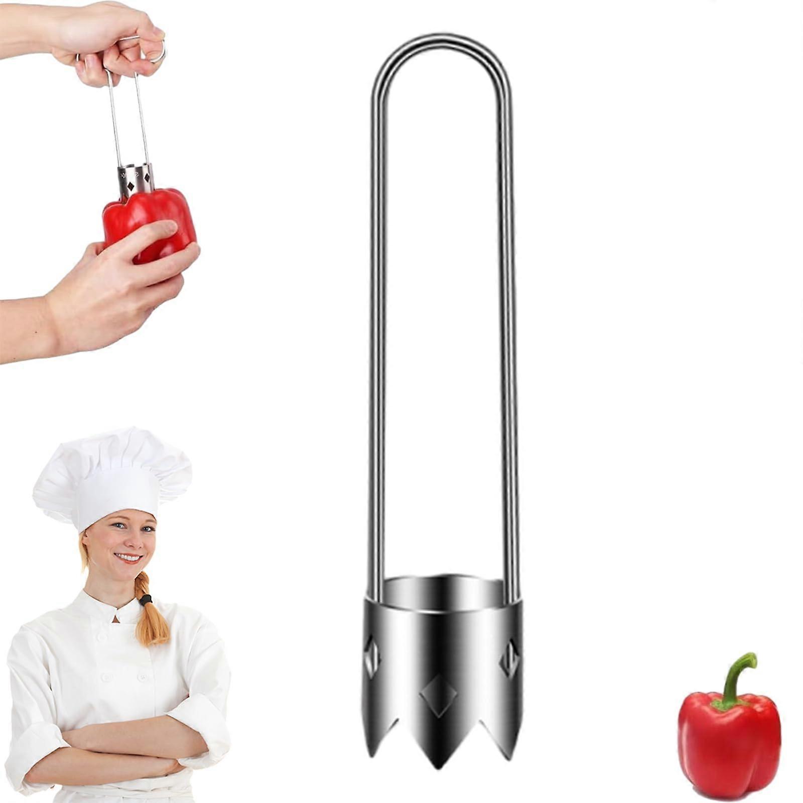 Stainless Steel Fruit Corer with Ergonomic NonSlip Grip, Versatile Apple and Vegetable Core Remover (1pcs)