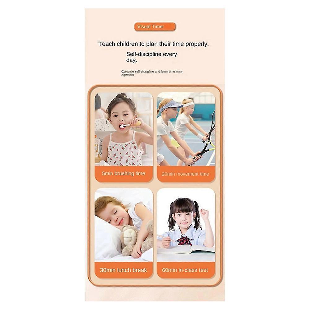 Colorful Visual Timer Manual Rotation Timer Children Classroom Learning Kitchen Cooking Countdown Timer Stopwatch A