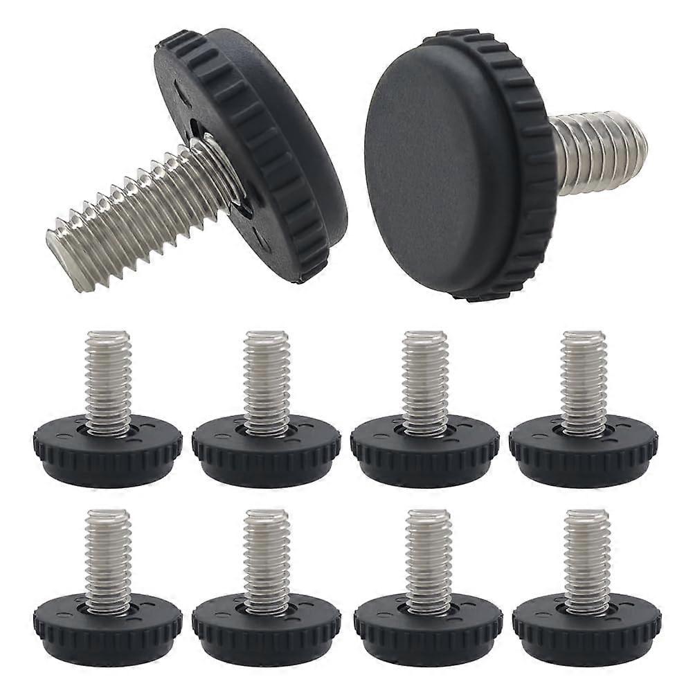 10PCS 1/420 Stainless Steel Adjustable Furniture Levelers with Noise Reduction and Scratch Protection