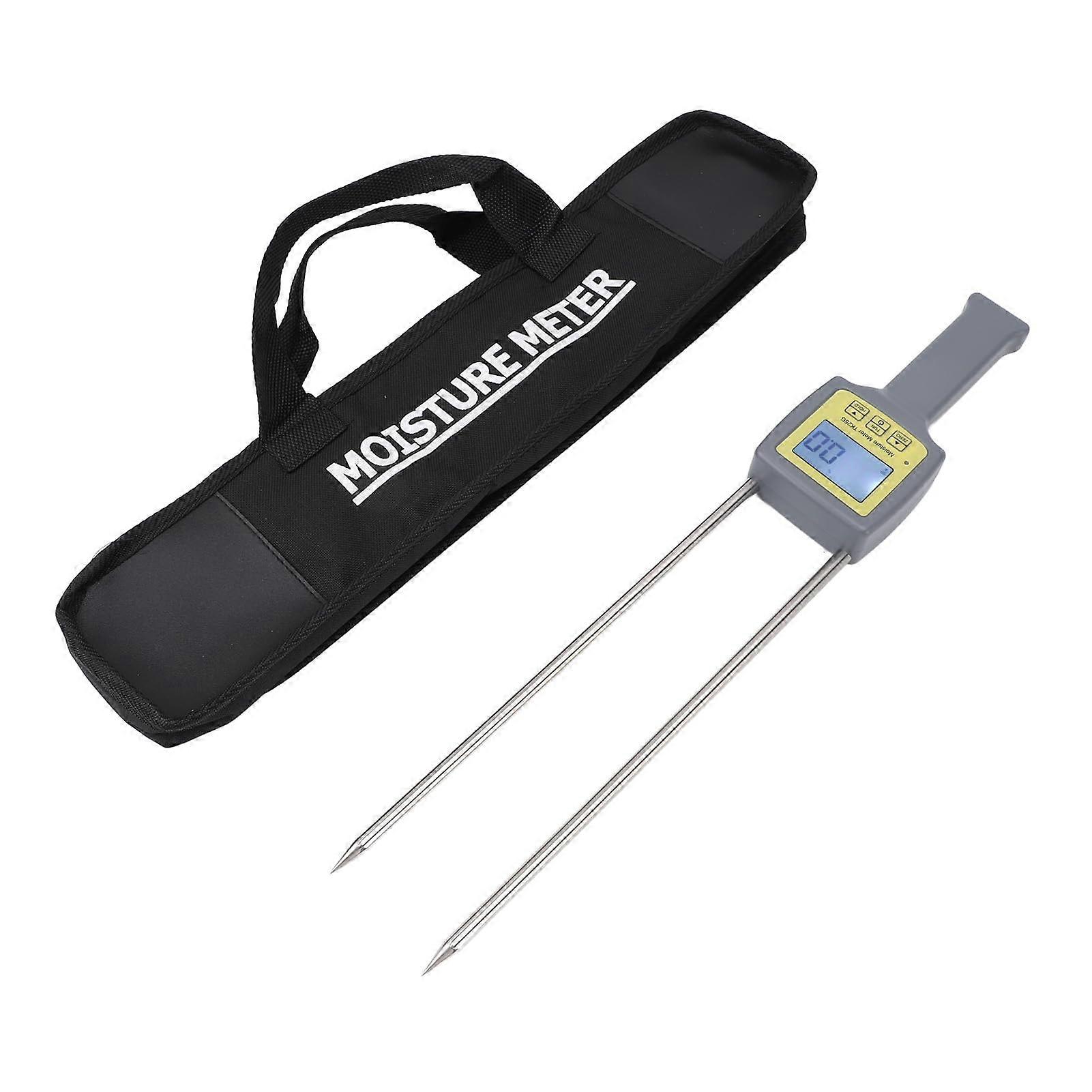 Grain Moisture Meter with Backlit LCD Display for Fast Humidity Testing in Wheat Corn Soybean