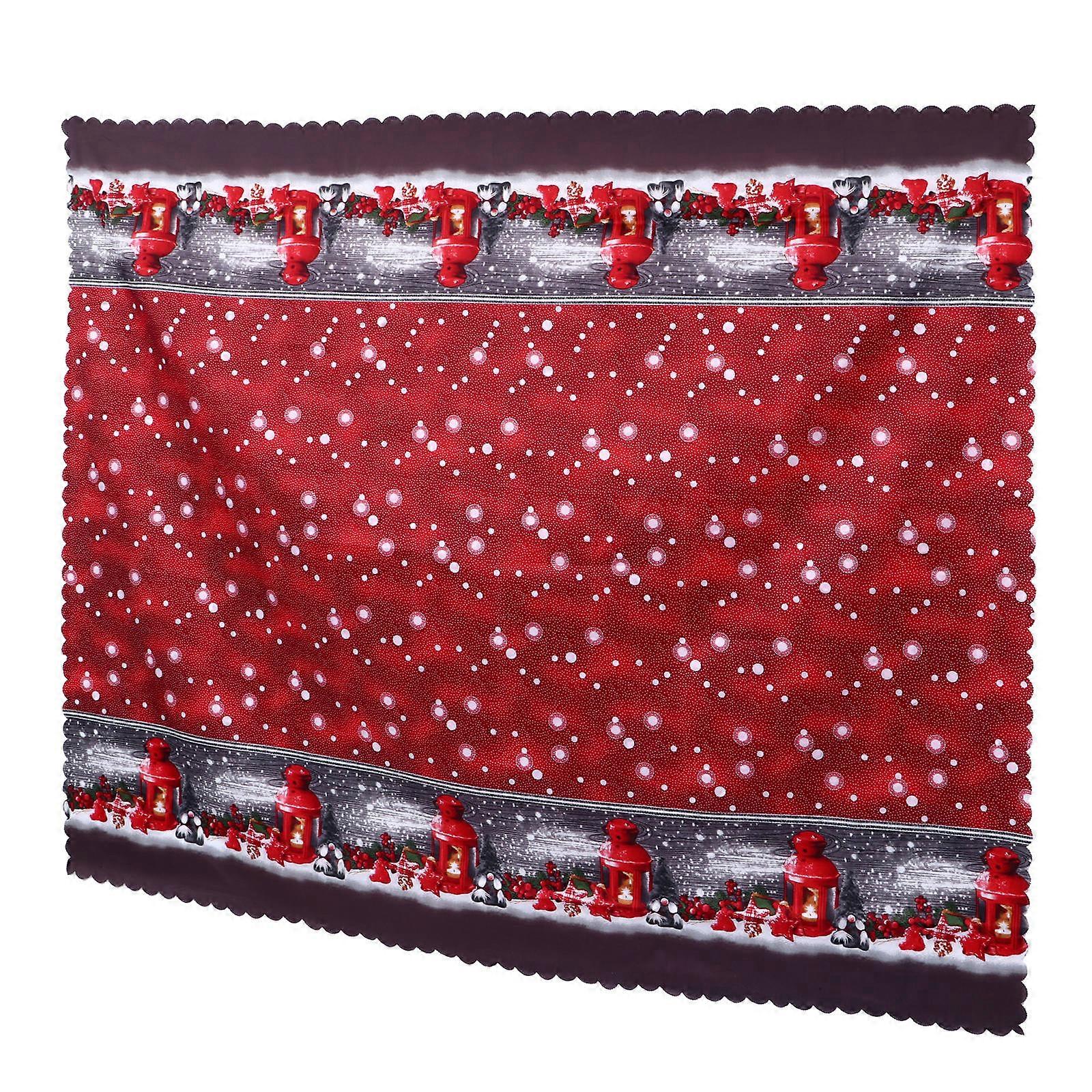 Christmas Table Cover Tablecloth for 2Pcs Xmas Dining Decoration