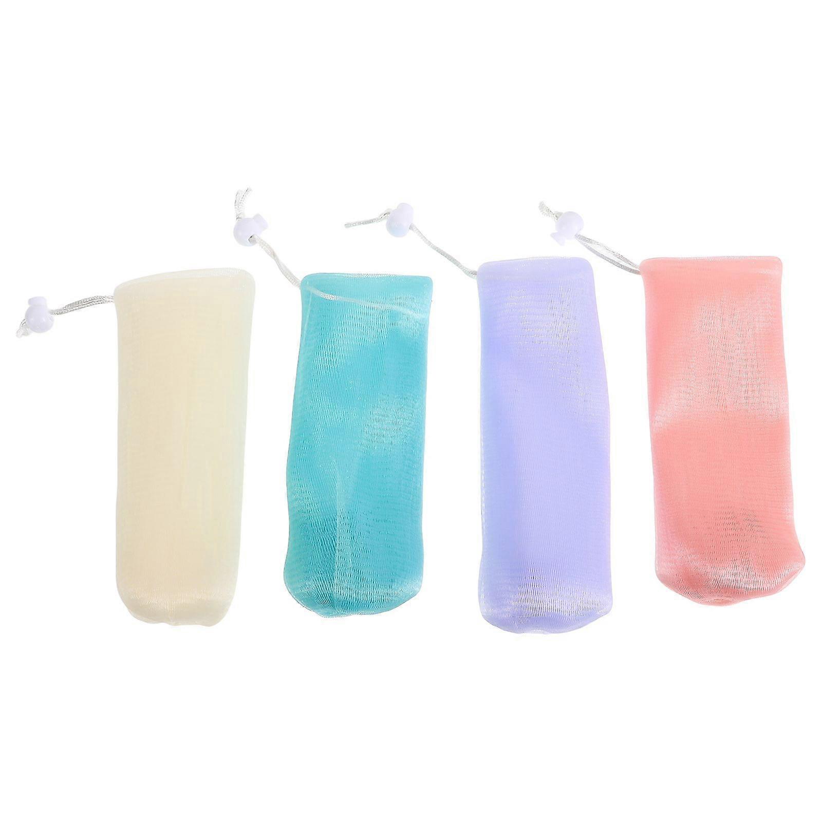 8pcs Thickened Foaming Soap Bag With Hanging Design Soap Foaming Mesh Thick Soap Mesh Bag Foaming Soap Pouch Hanging Soap Bag