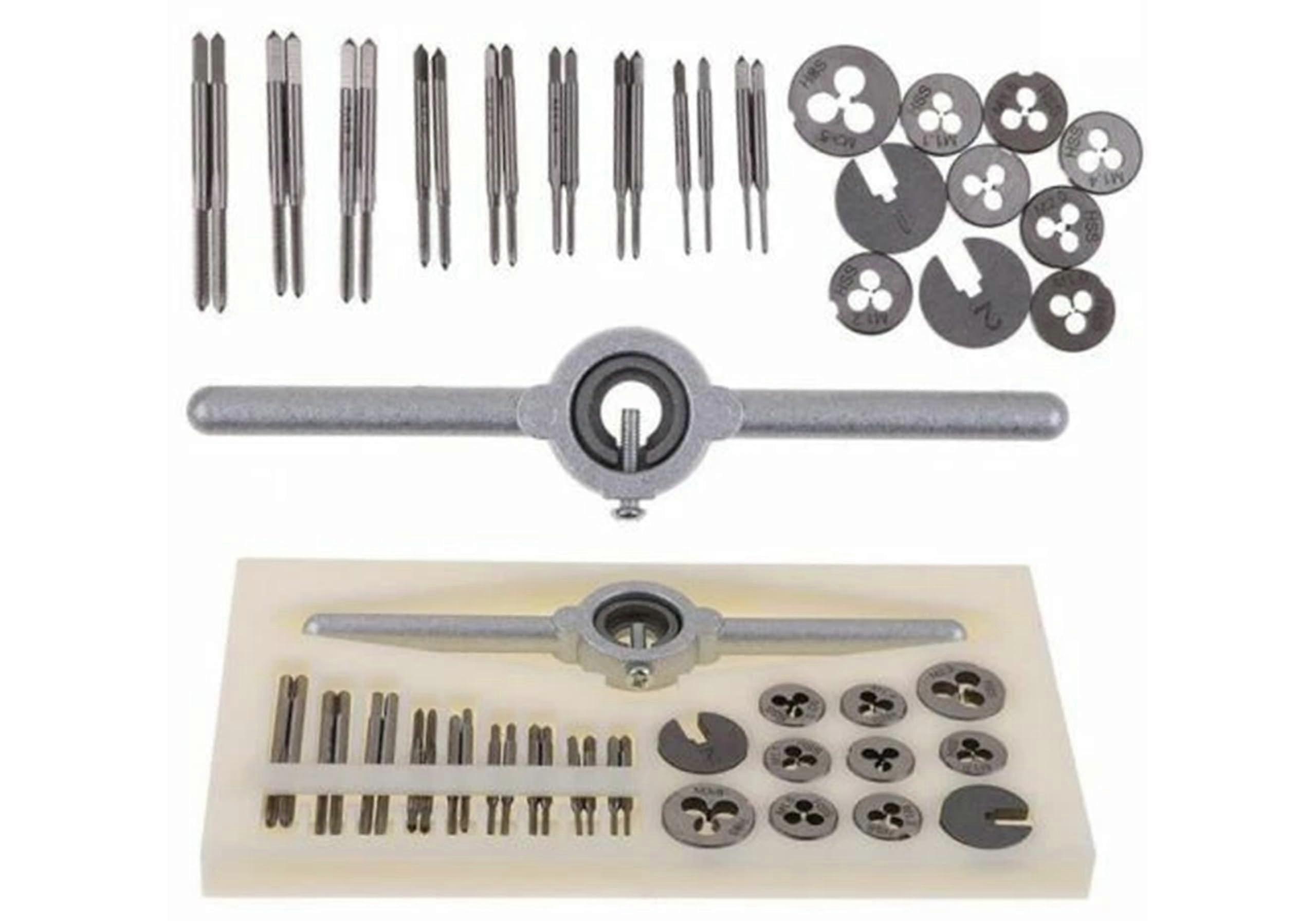 31PCS Micro Metric Tap and Die Set M1M2.5 HSS Threading Tools for Model Making and Watch