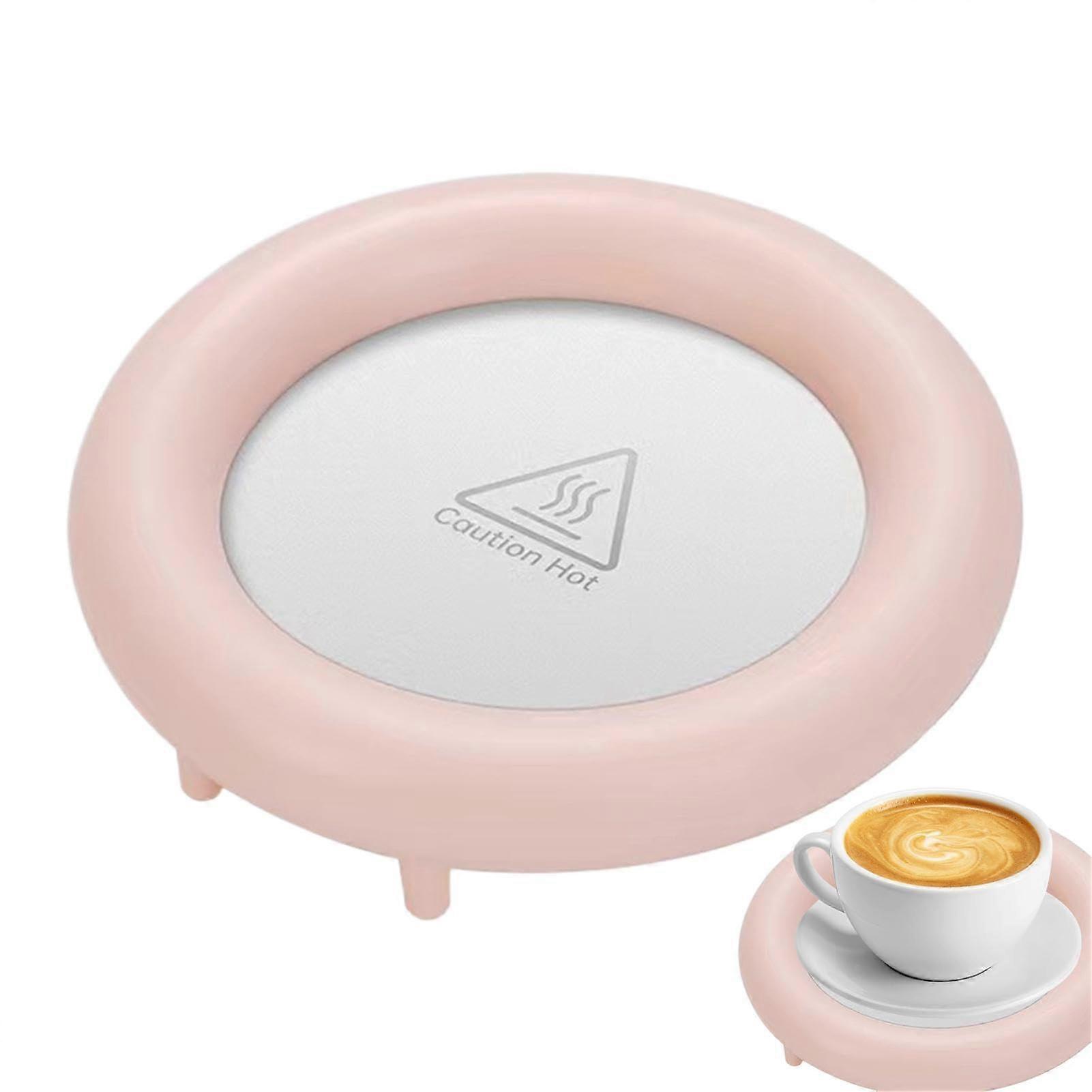 USB Coffee Cup Warmer 55°C Smart Temperature Control Drink Heating Pad for Office Pink