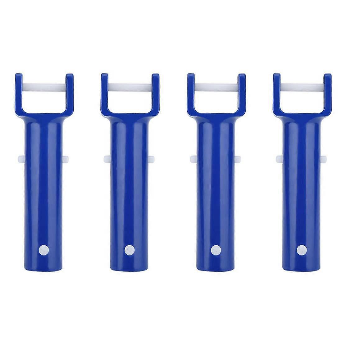 Pool Vacuum Head Handle Replacement V Clip Accessory Blue 4pcs Universal Fit Durable
