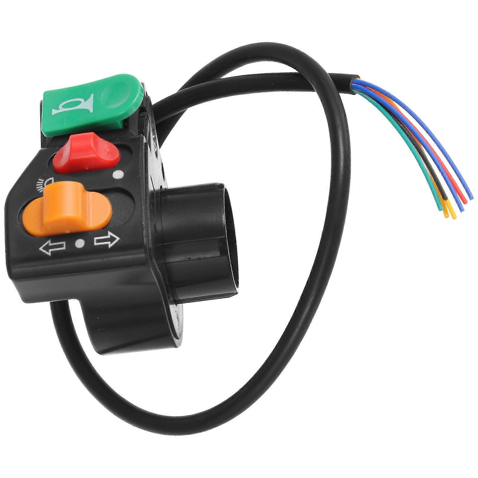 Motorcycle Handlebar Switch For Motorcycle Riding Featuring Horn Control Function Made Of Plastic 1Pack