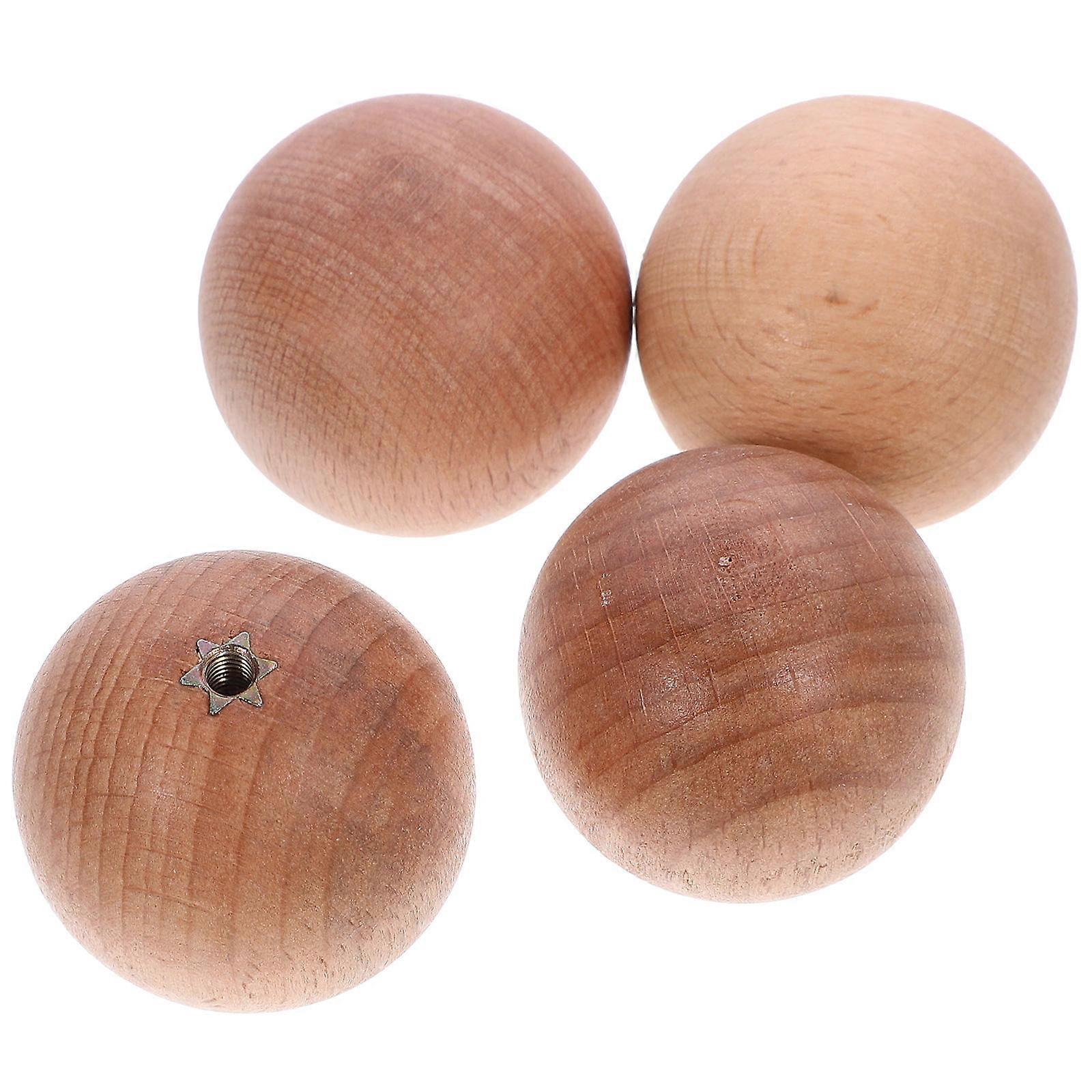 Wooden Ball Cabinet Knobs for Drawer Wooden Drawer Knobs 4Pcs