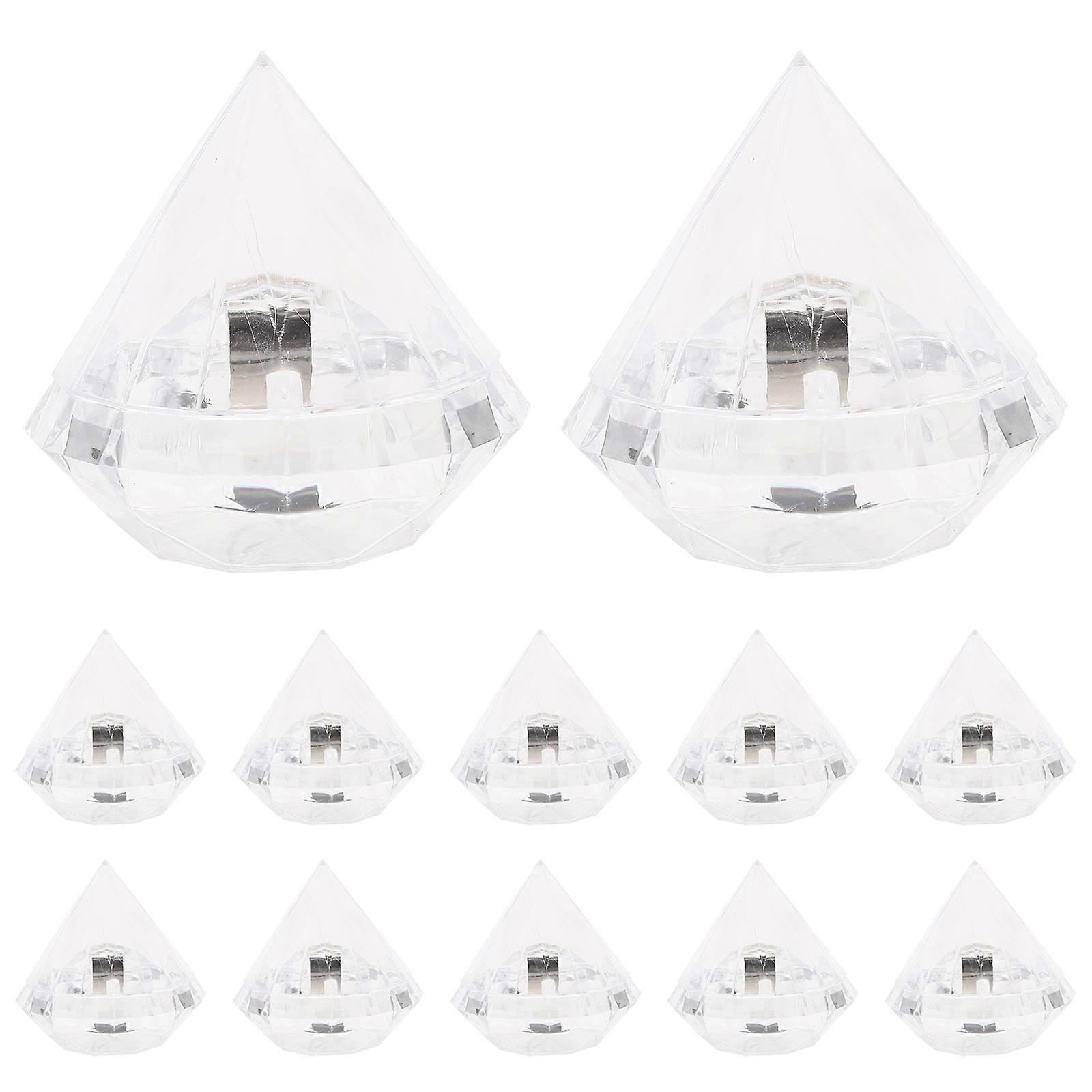 Diamond Shaped Candy Box Plastic Sweet Packing Case Suger Holder for Creative DIY Projects 12Set