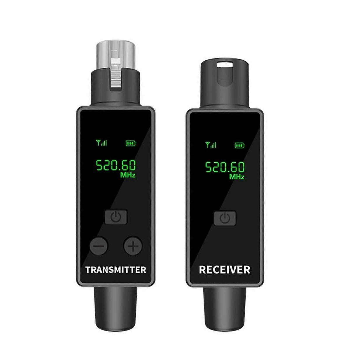 2.4G XLR Microphone Adapter Wireless Microphone Transmitter Receiver System for Dynamic Mic Guitars