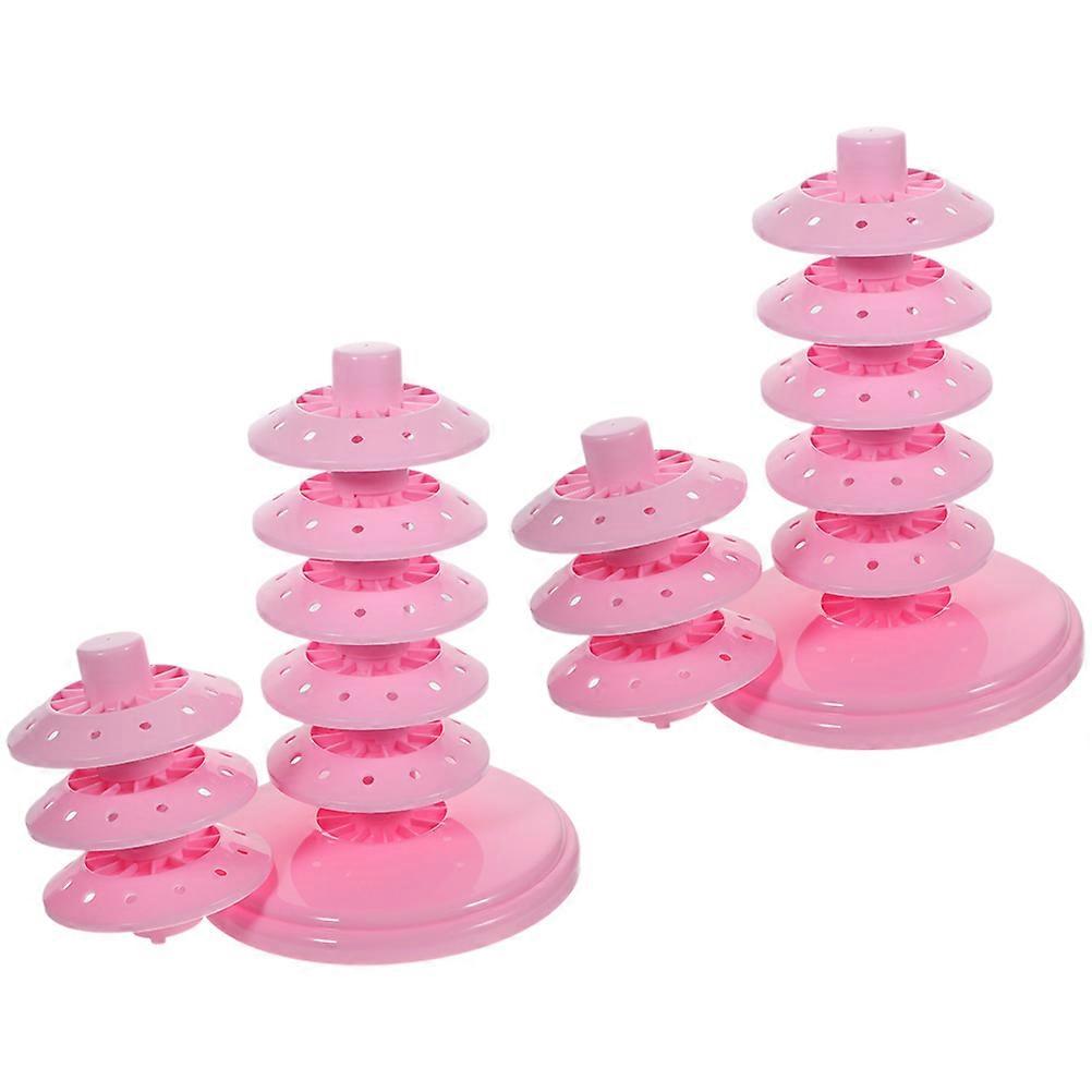 Pink Lollipop Stand Multi-Layer Display for Decor 2Pcs Holder Set
