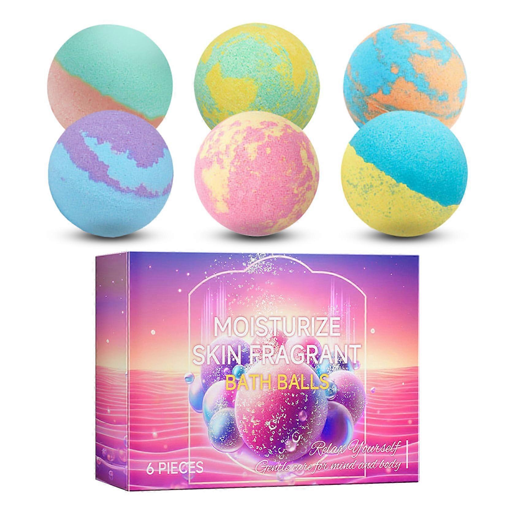 Bath Bombs Gift Set Organic Moisturizing Handmade Aromatherapy with Rich Foam and Gift Packaging