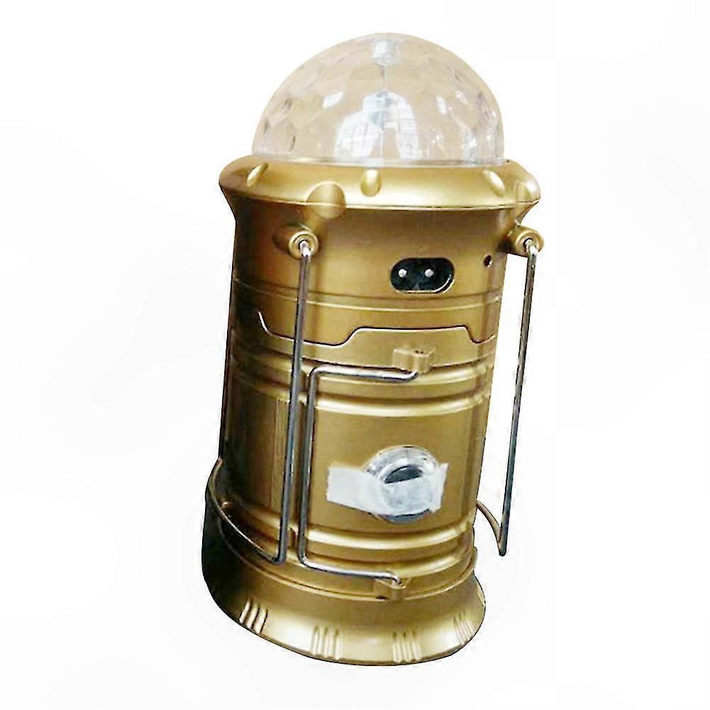 Rechargeable 3-in-1 Stage Light with Flashlight and Flame Effect for Camping